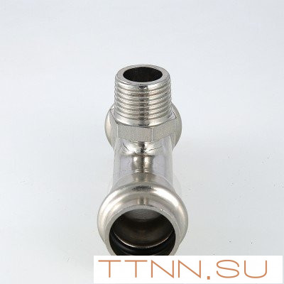 Тройник из нержавеющей стали с наружной резьбой Valtec 28х3/4" Тройник из нержавеющей стали с наружной резьбой Valtec 28х3/4"