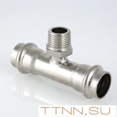 Тройник из нержавеющей стали с наружной резьбой Valtec 28х3/4" Тройник из нержавеющей стали с наружной резьбой Valtec 28х3/4"