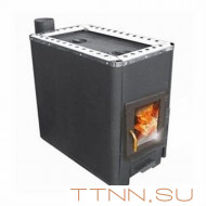Печь отопительная Варвара "Уют" 2-конфорочная, панорамная дверь