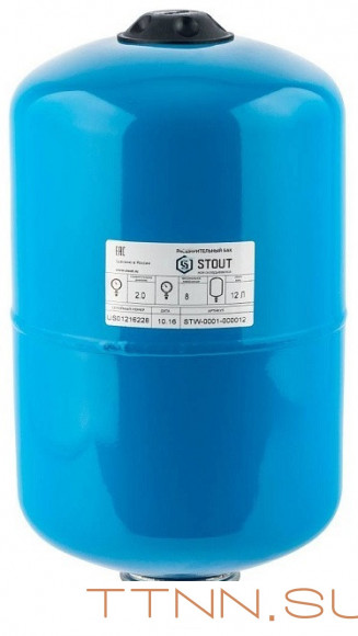 Гидроаккумуляторы STOUT 12л/8-10бар вертикальный (STW-0001-000012)