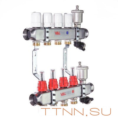 Коллекторный блок Valtec 1" 10 x 3/4" VTc.586.EMNX.06010