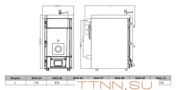 Твердотопливный котел Kentatsu MAX–10 Твердотопливный котел Kentatsu MAX–10