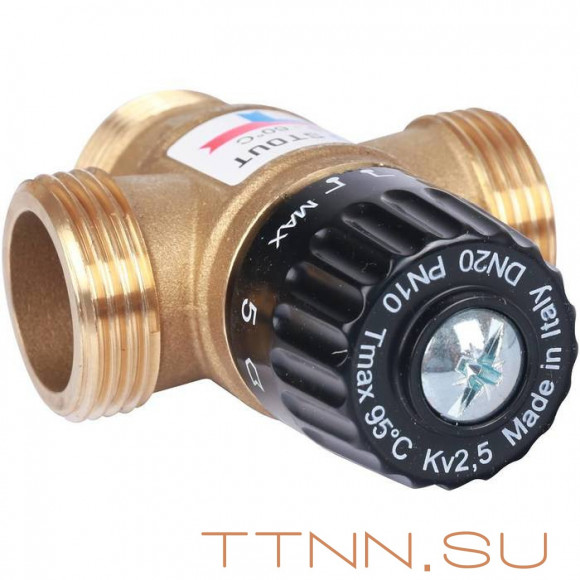 Смесительный клапан STOUT 1 НР 35-60°С KV 2,5 м3/ч