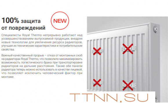 Стальной панельный радиатор Тип 21 Royal Thermo VENTIL COMPACT 21-600-2000