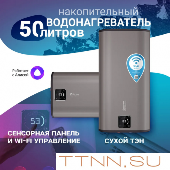 Электрический накопительный водонагреватель Thermex Fora 50 (pro) Wi-Fi