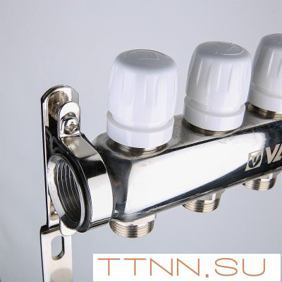 Коллекторный блок Valtec 1", 3 x 3/4" VTc.588.EMNX.0603