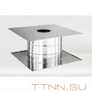 Проходной узел дымохода 90° прямой из нержавеющей стали 0,5 мм D- 280 Проходной узел дымохода 90° прямой из нержавеющей стали 0,5 мм D- 280