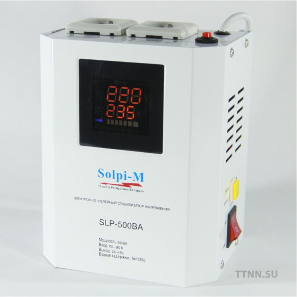 Релейный стабилизатор напряжения Solpi-M SLP-500BA для газовых котлов